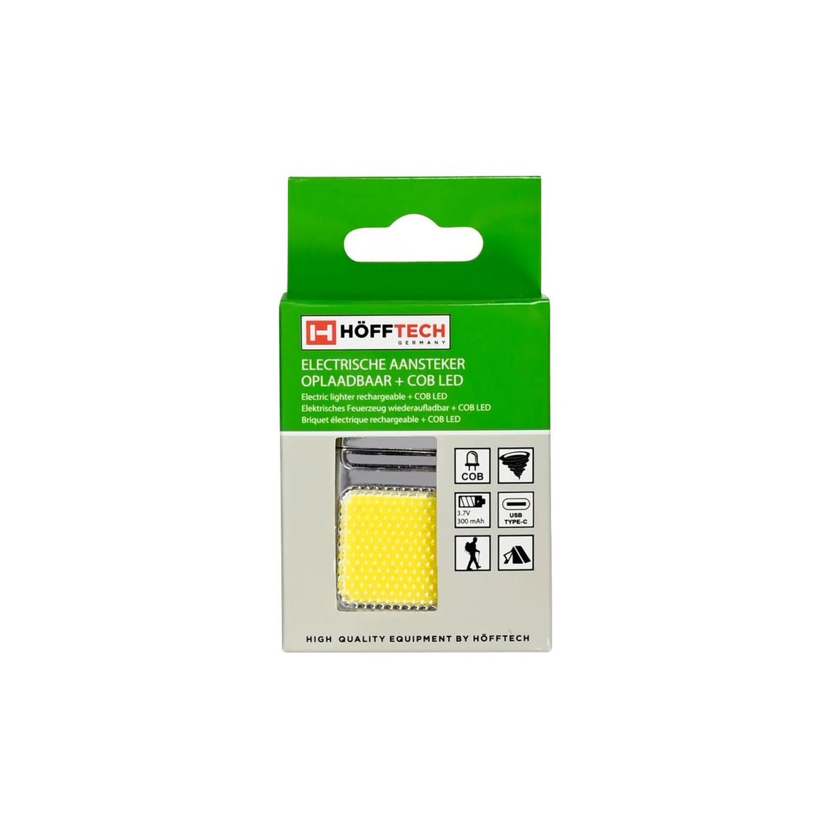 Höfftech Electrische aansteker oplaadbaar + COB LED