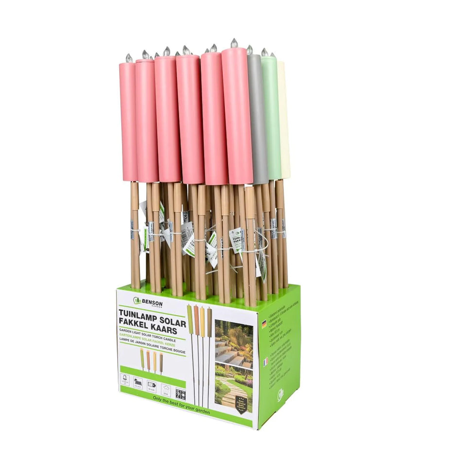 Benson Garden Tuinlamp solar fakkel kaars mix display