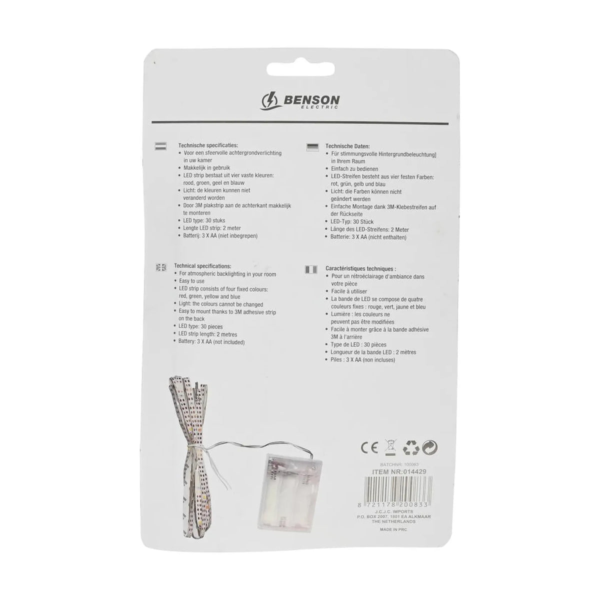 Benson Electric LED strip flexibel kleur 2 mtr