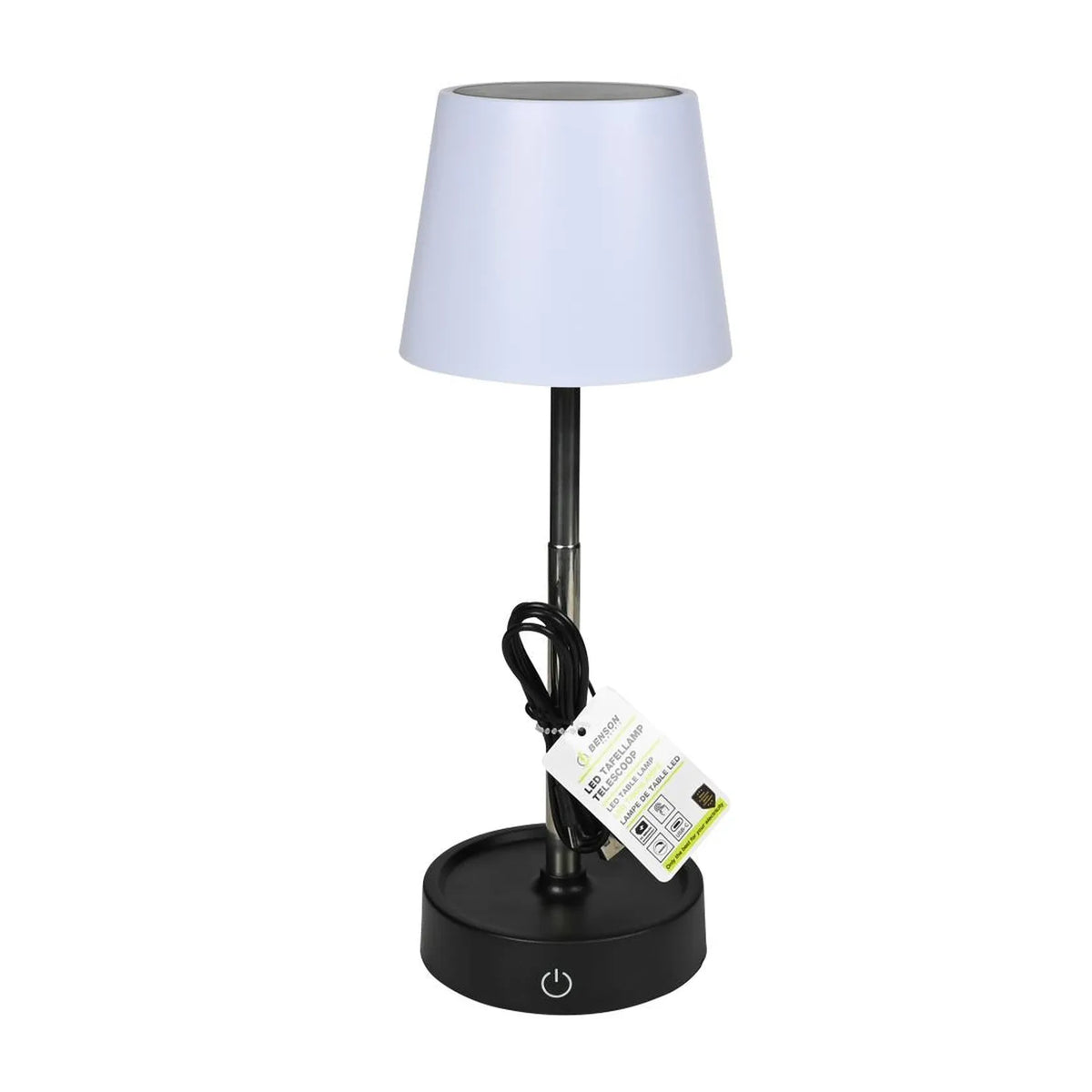 Benson Electric LED tafellamp dimbaar oplaadbaar telescoop display