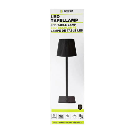 Benson Electric LED Tafellamp oplaadbaar alu de luxe 38 cm