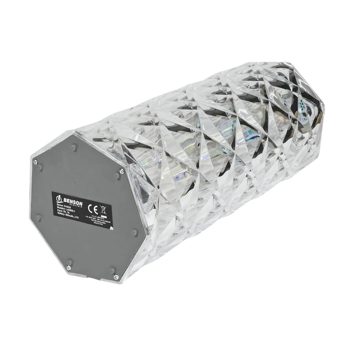 Benson Electric LED Tafellamp oplaadbaar kristal + afstandbediening