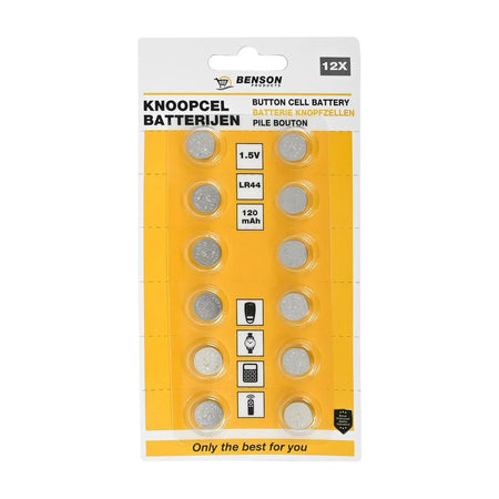 Benson Products Batterij knoopcel 1,5V LR44 12 dlg
