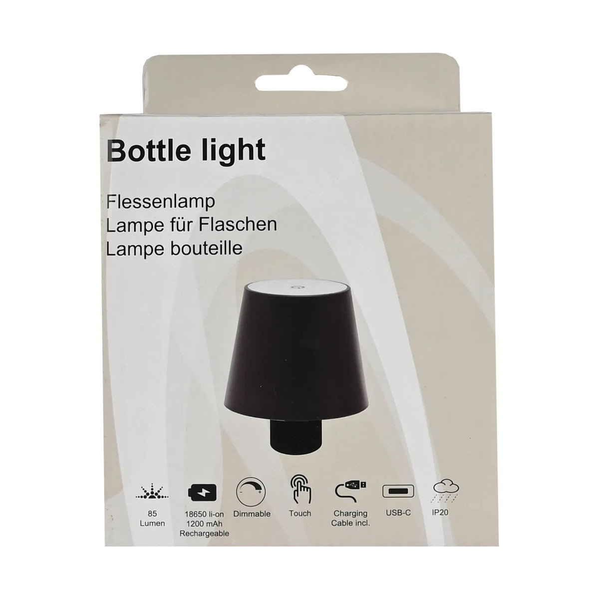 Benson Electric Flessenlamp zwart
