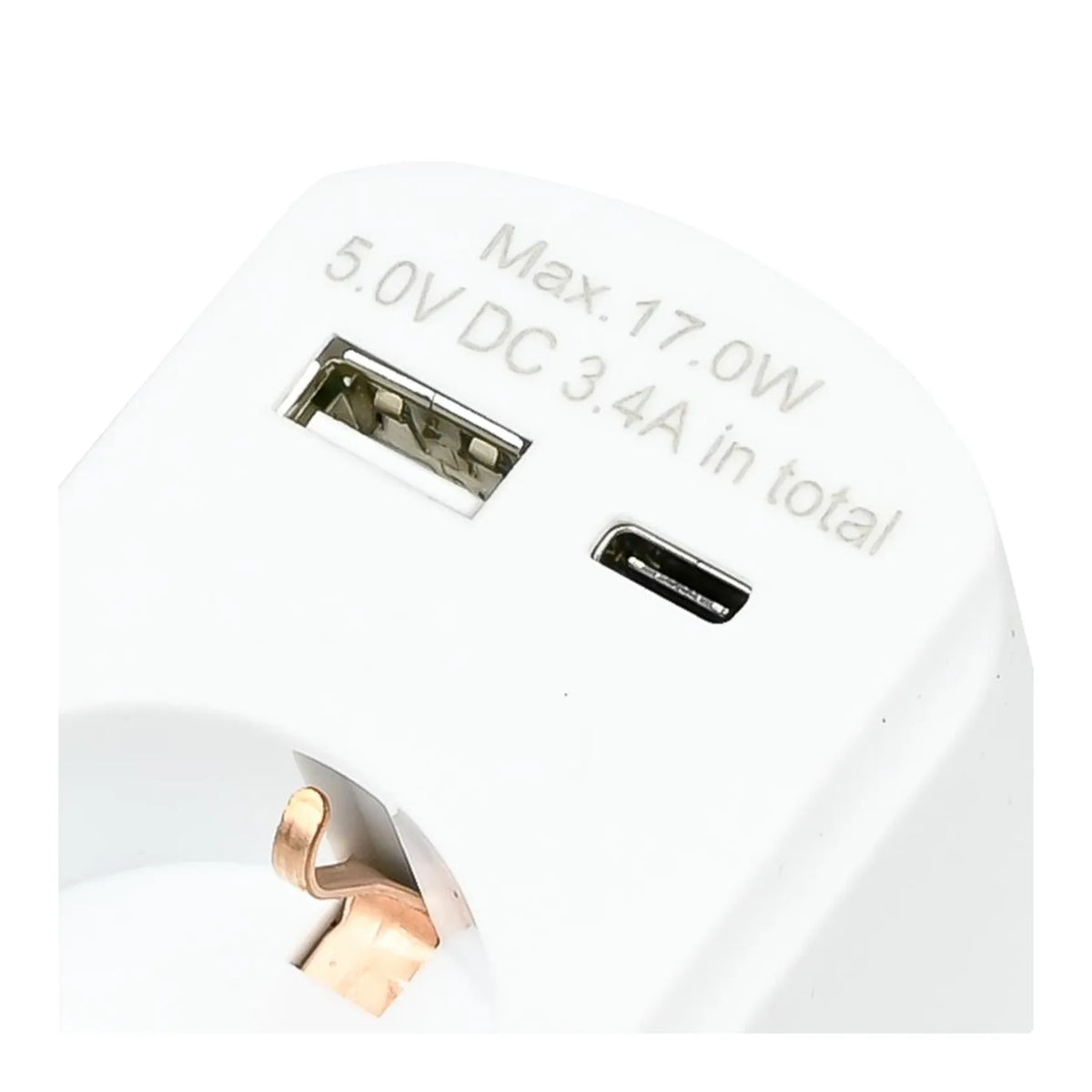 Benson Electric Stopcontact RA met USB-A en USB-C oplader wit