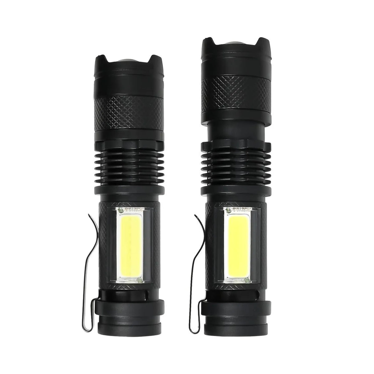 Höfftech Zaklamp COB oplaadbaar 2 dlg