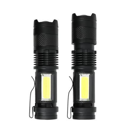 Höfftech Zaklamp COB oplaadbaar 2 dlg