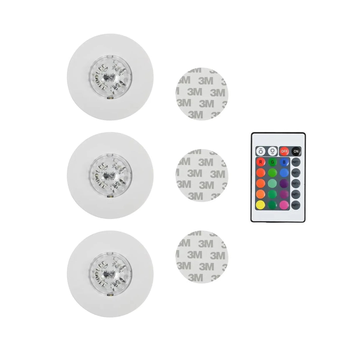 Benson Electric LED disco party licht met afstandsbediening 3 dlg