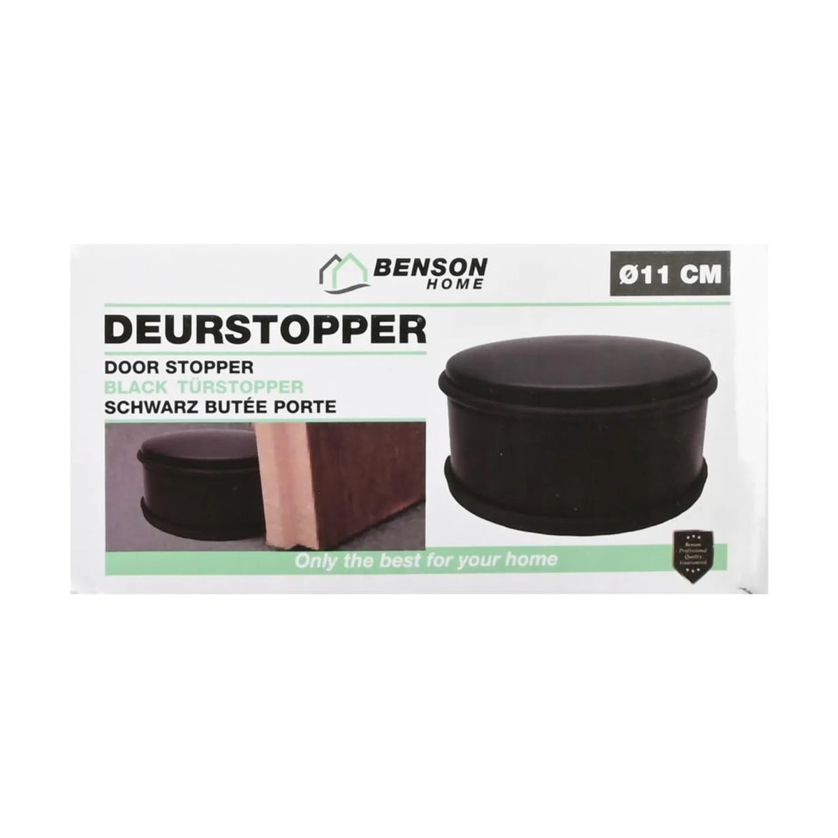 Benson Deurstopper ø11 cm zwart