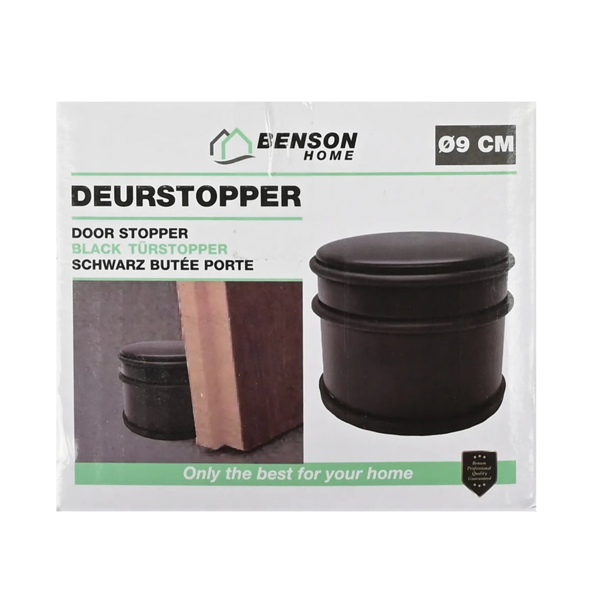 Benson Deurstopper ø9 cm zwart