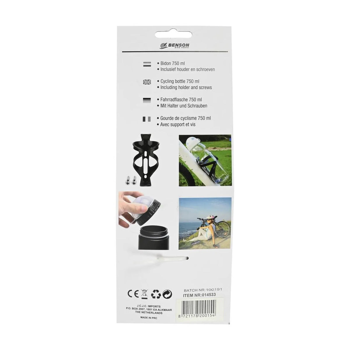 Benson Bike Parts Bidon met houder voor fiets