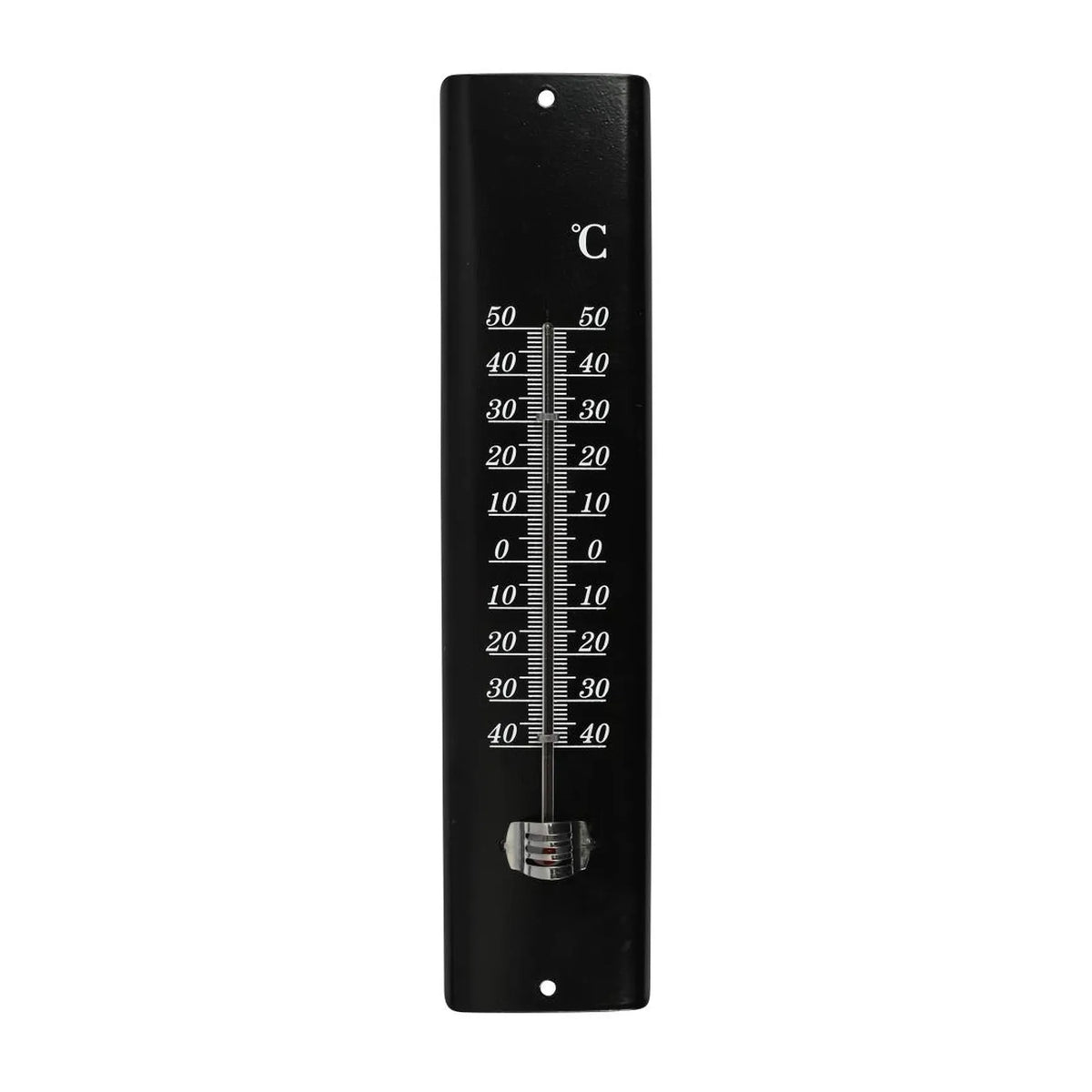 Benson Garden Thermometer metaal zwart 30 cm