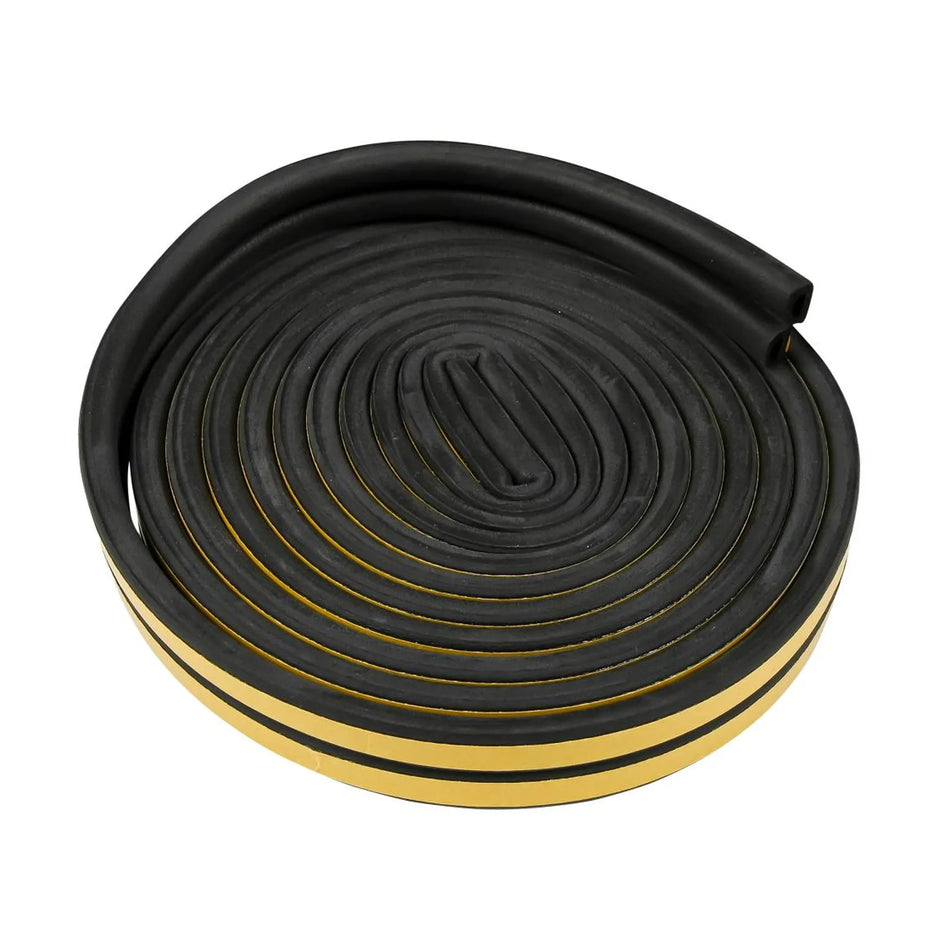 Benson Products Tochtstrip rubber D-profiel 2 x 3 m zwart