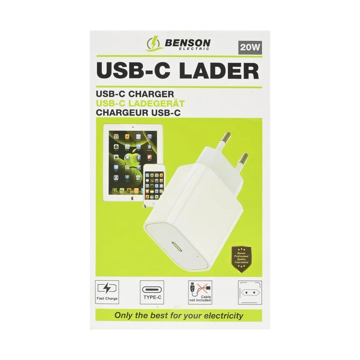 Benson Electric USB-C lader 20W