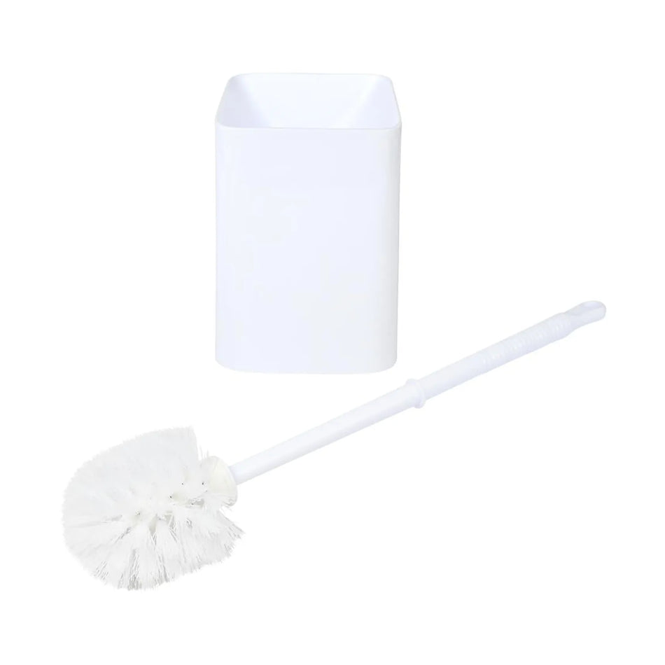 Benson Wc borstel + houder wit vierkant