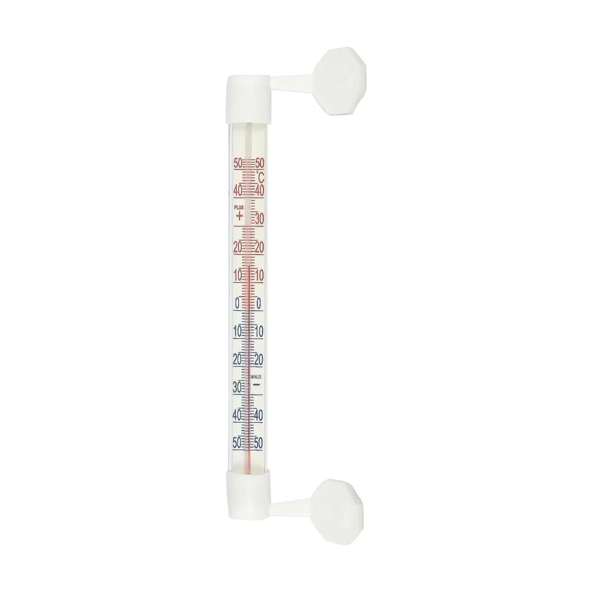 Benson Garden Thermometer met zuignap buiten wit 21 cm