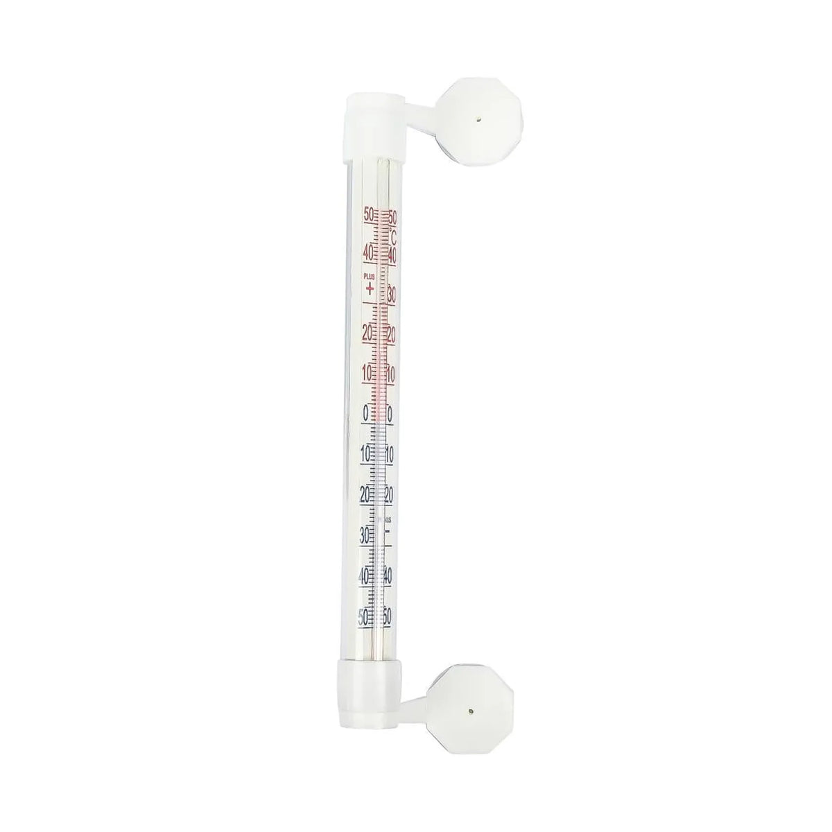Benson Garden Thermometer met zuignap buiten wit 21 cm