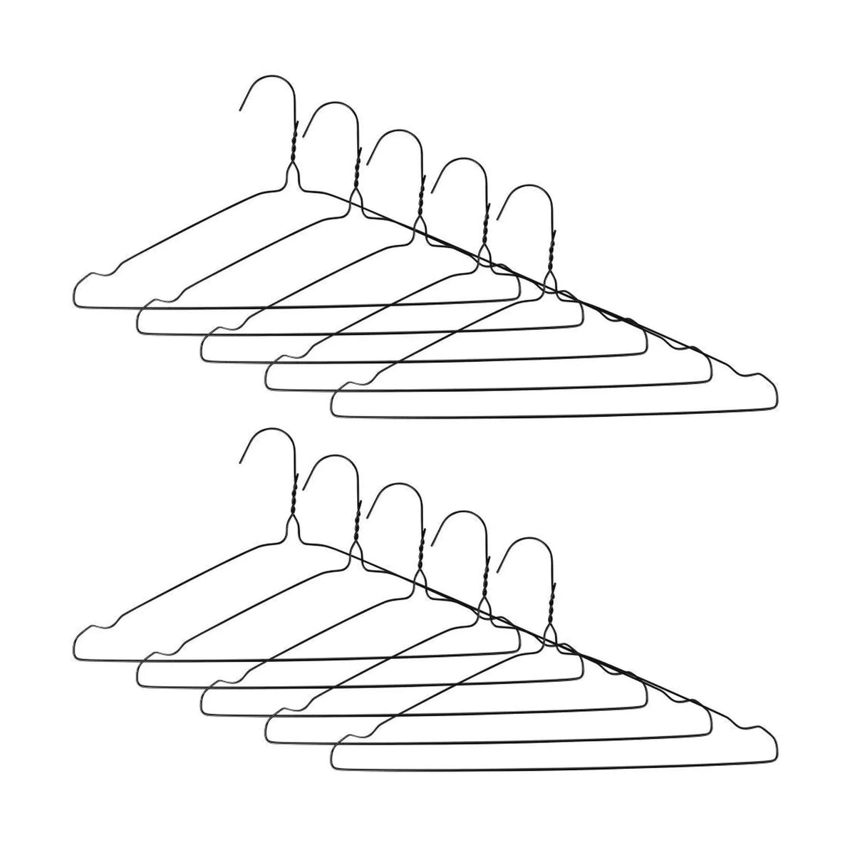 Benson Kledinghangers metaal 10 dlg zwart