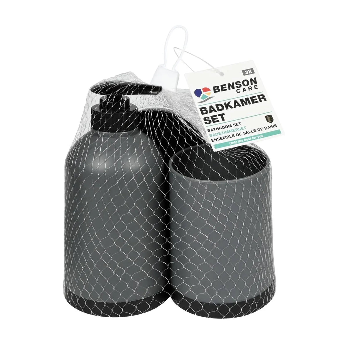 Benson Care Badkamerset grijs 3 dlg