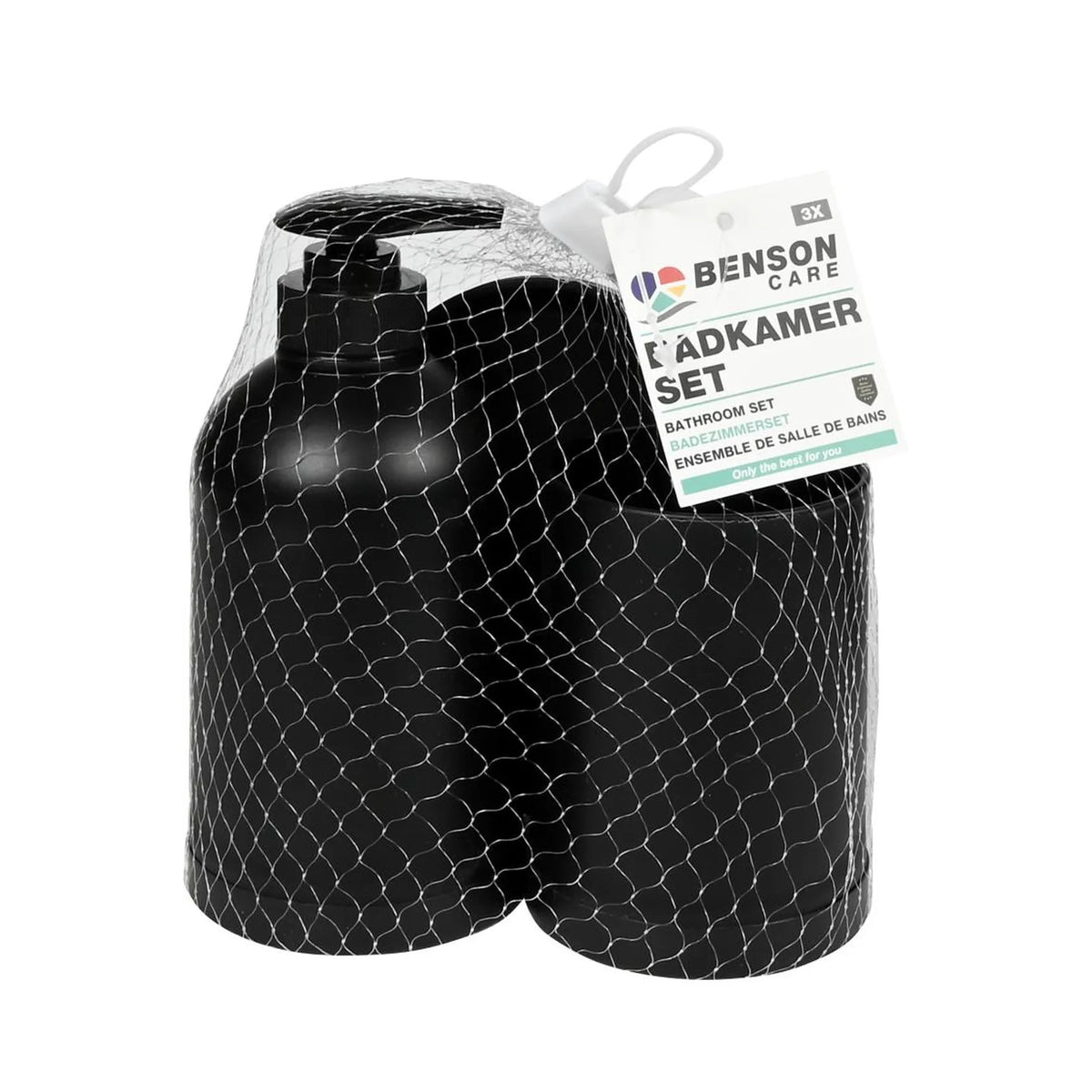 Benson Care Badkamerset zwart 3 dlg