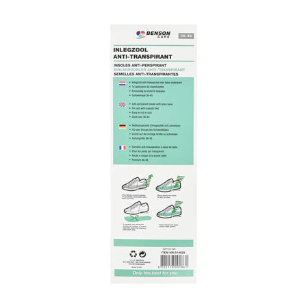 Benson Care Inlegzool anti-transpirant maat 36-45