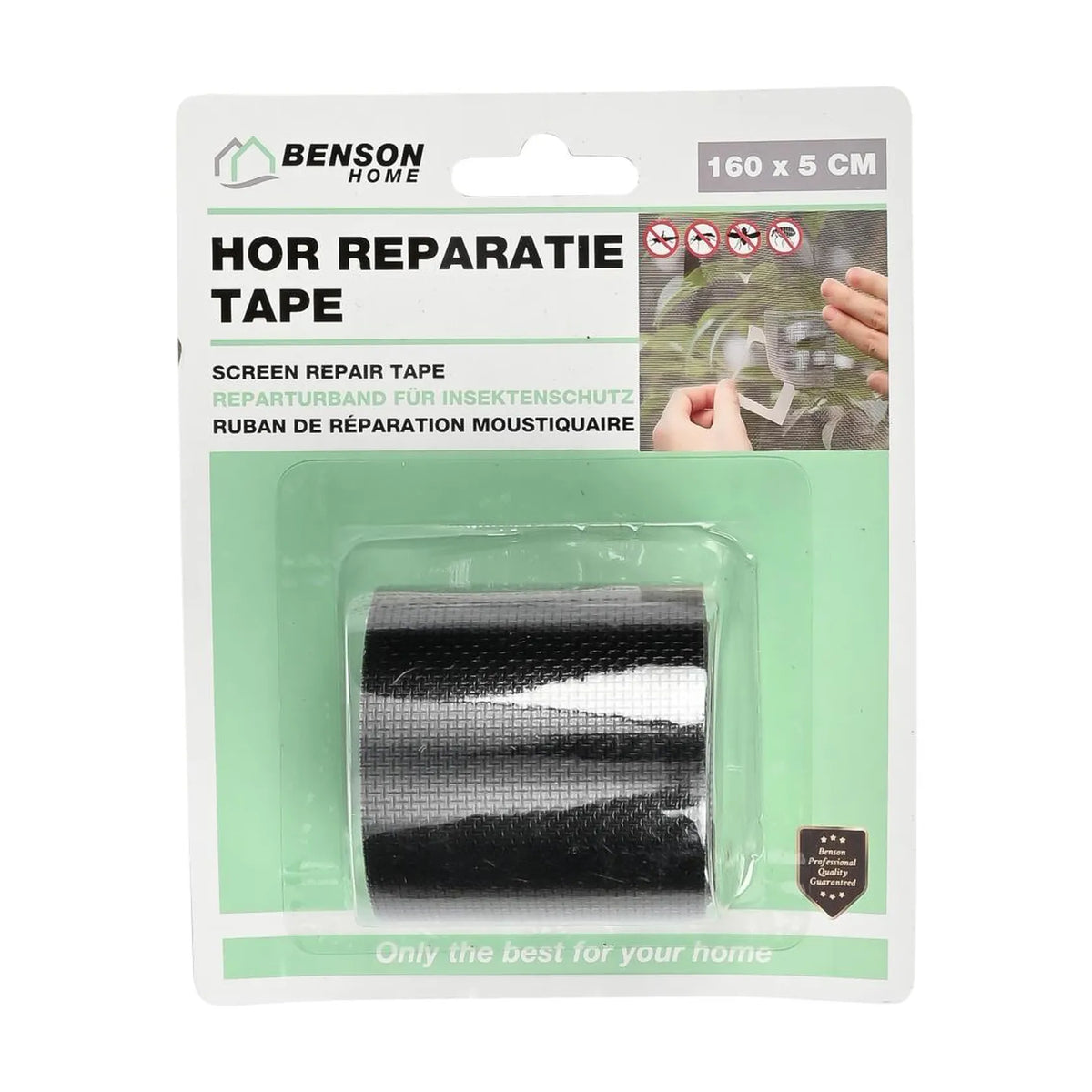 Benson, Benson Home Hor reparatie tape zelfklevend 160x5 cm zwart