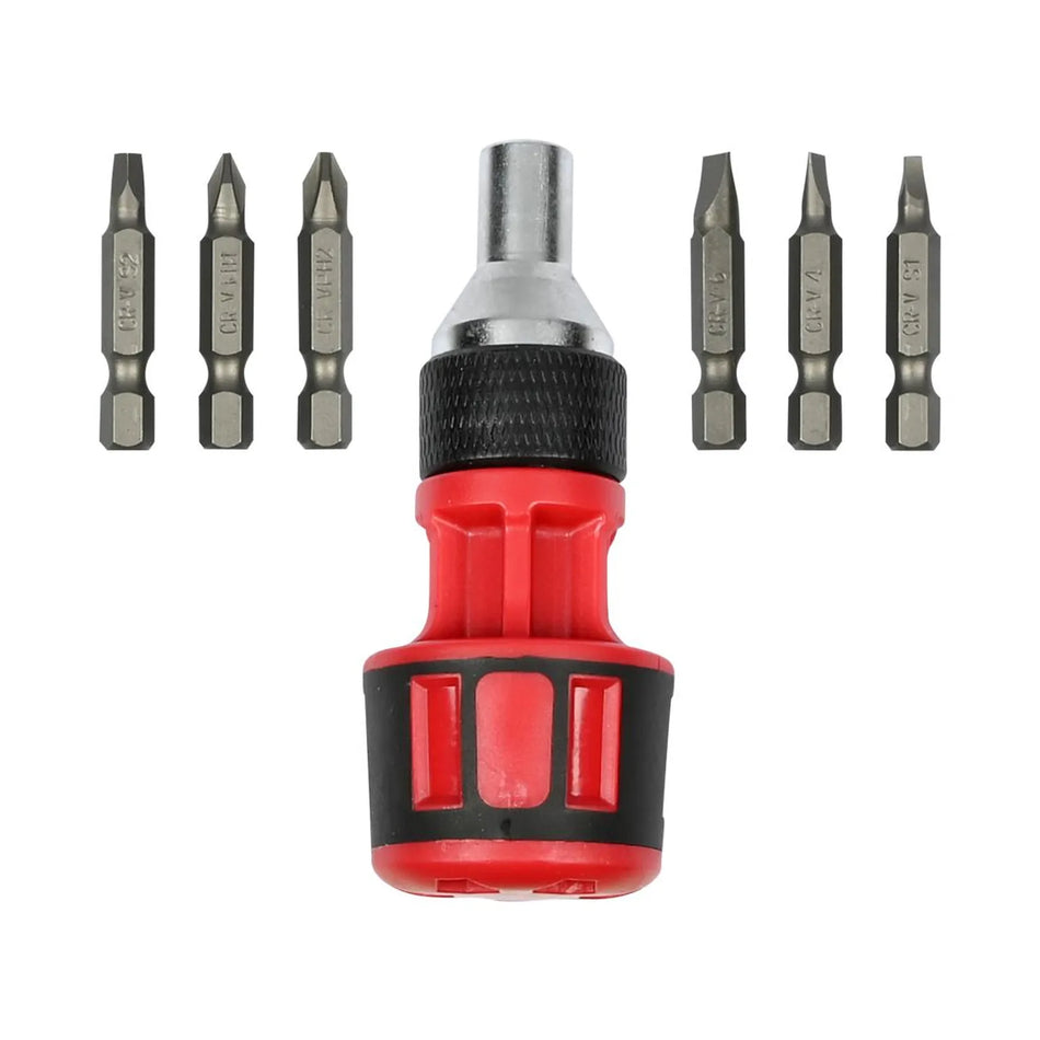 Benson Tools Schroevendraaier ratel stubby met bits 7 dlg
