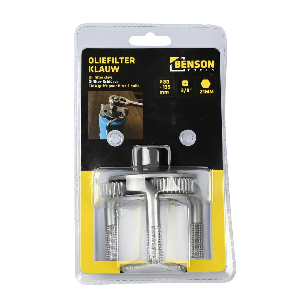 Benson Tools Oliefilter klauw 80-135 mm