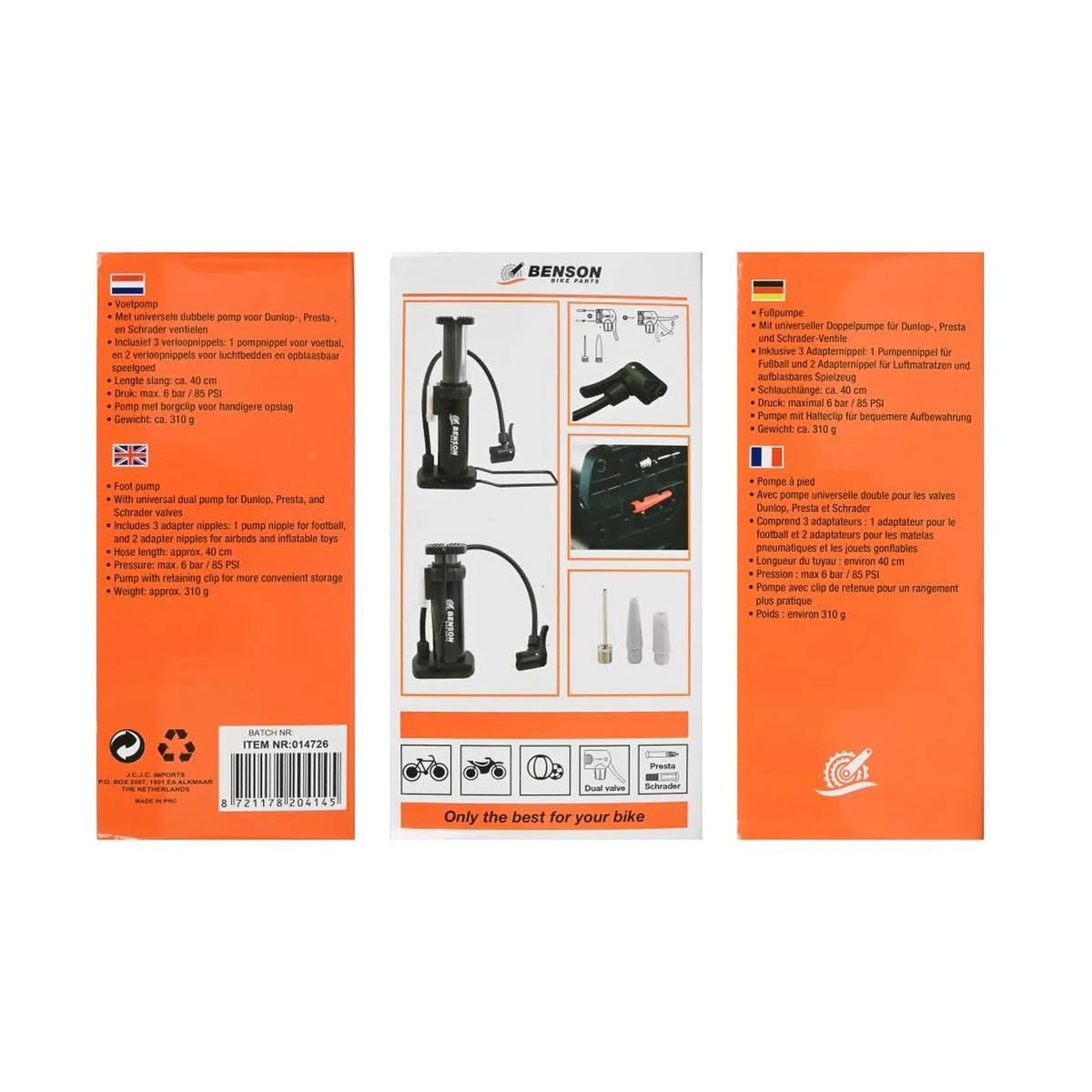 Benson Bike Parts Voetpomp