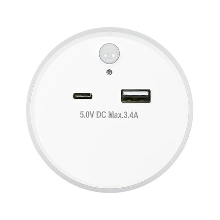 Benson Electric Nachtlamp USB-A en USB-C met dag/nacht + PIR sensor