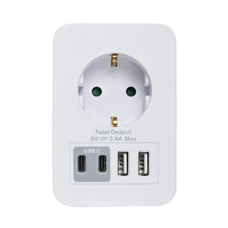 Benson Electric Stopcontact RA met 2 USB-A en 2 USB-C oplader
