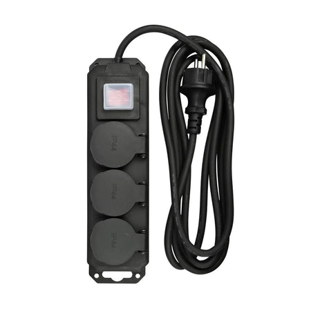 Benson Electric Stekkerdoos 3-voudig + RA + schakelaar 3.0 mtr IP44