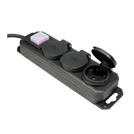 Benson Electric Stekkerdoos 3-voudig + RA + schakelaar 3.0 mtr IP44