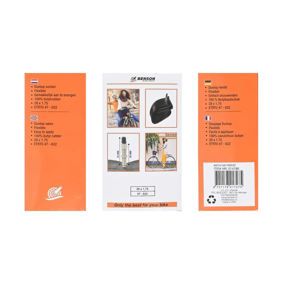 Benson Bike Parts Binnenband 28 x 1.75 butyl