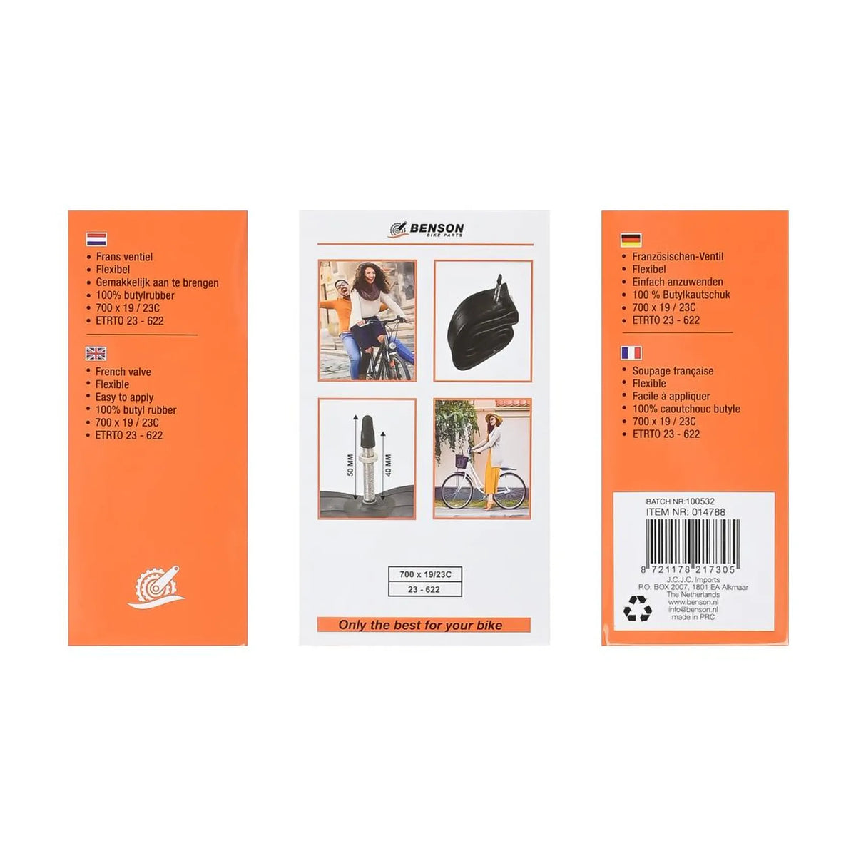 Benson Bike Parts Binnenband 700 x 19/23C butyl