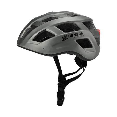 Benson Bike Parts Fietshelm volwassenen met verlichting grijs M