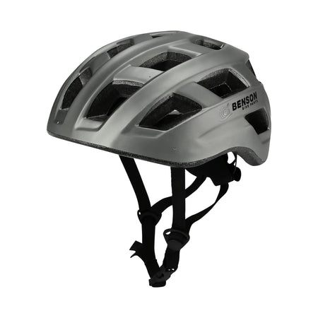 Benson Bike Parts Fietshelm volwassenen met verlichting grijs M