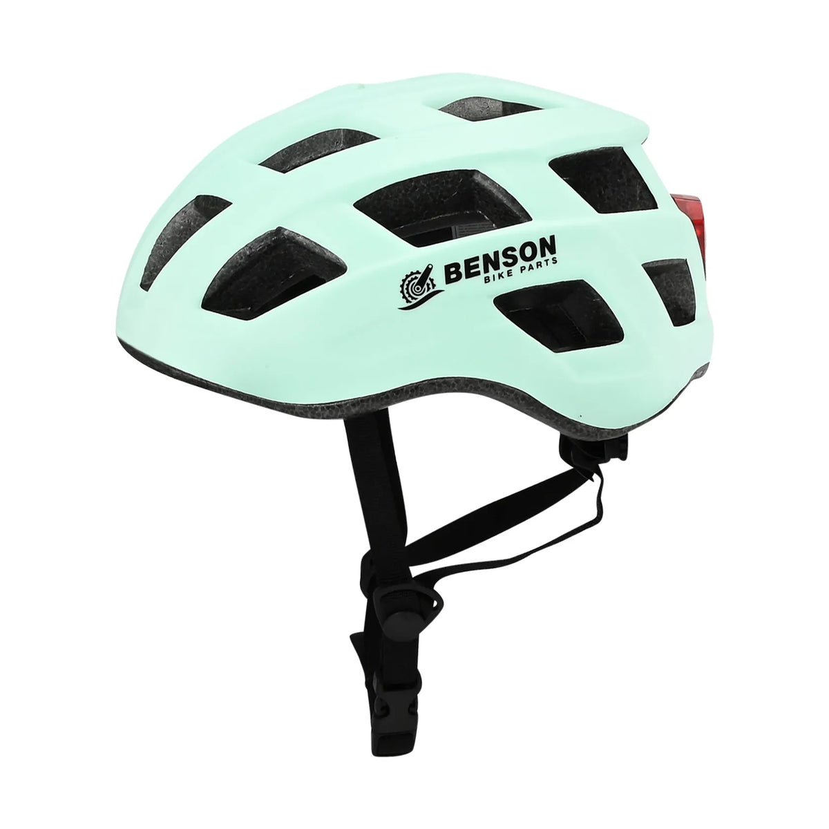 Benson Bike Parts Fietshelm volwassenen met verlichting mint groen M
