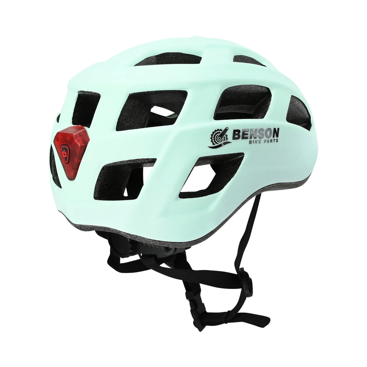 Benson Bike Parts Fietshelm volwassenen met verlichting mint groen L