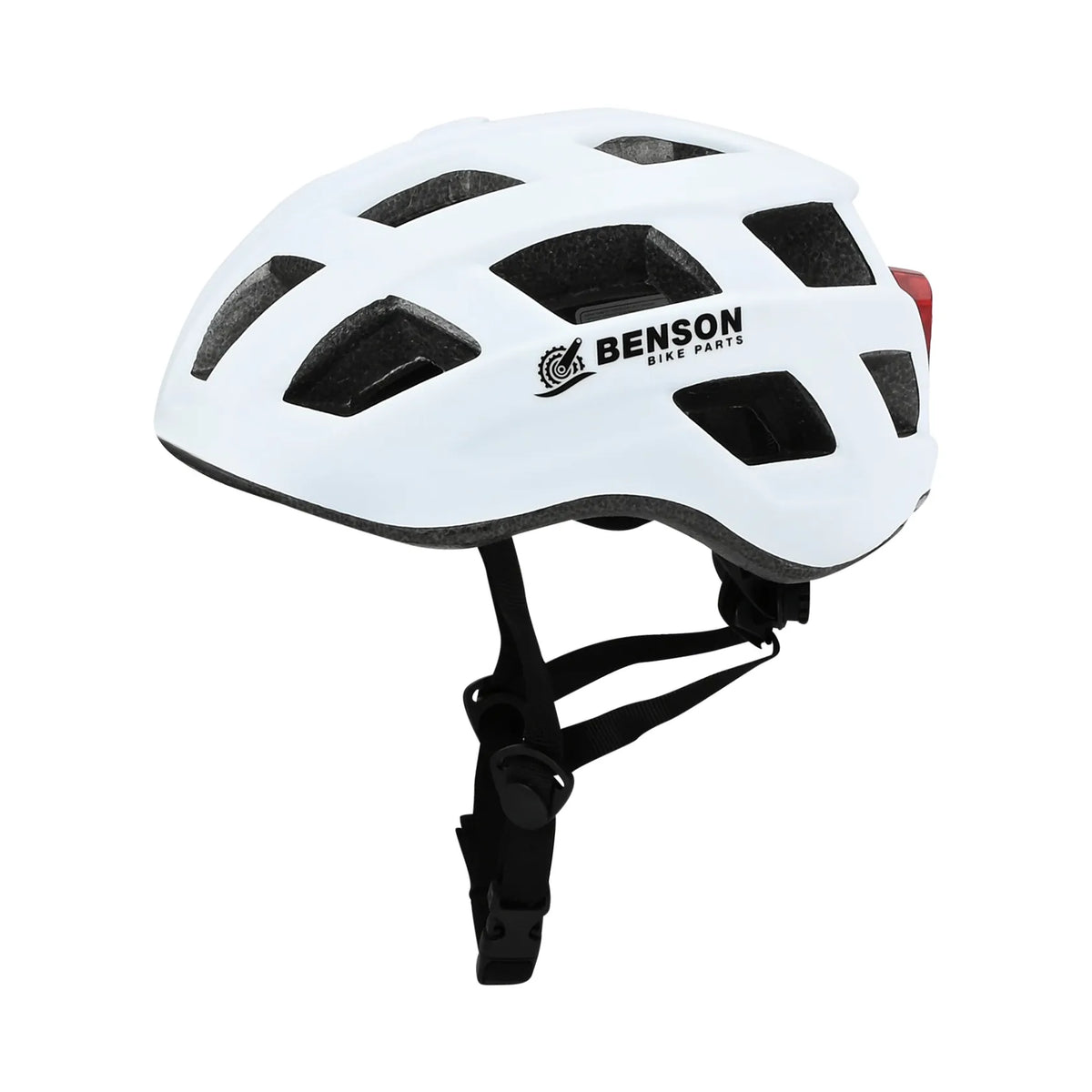 Benson Bike Parts Fietshelm volwassenen met verlichting wit L