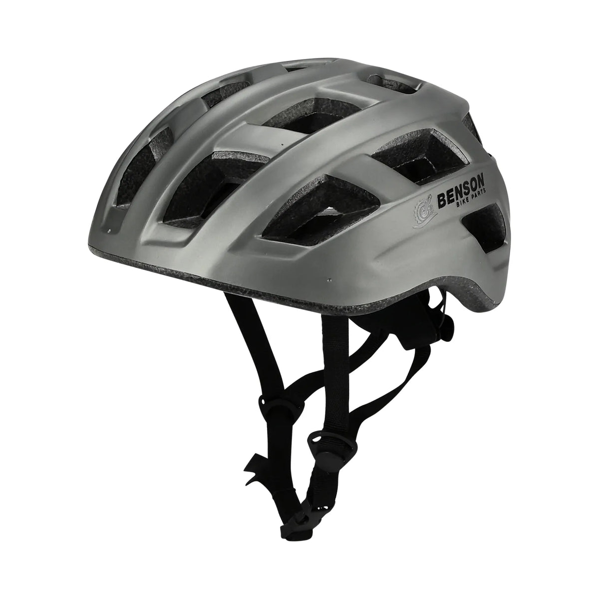 Benson Bike Parts Fietshelm volwassenen met verlichting grijs L