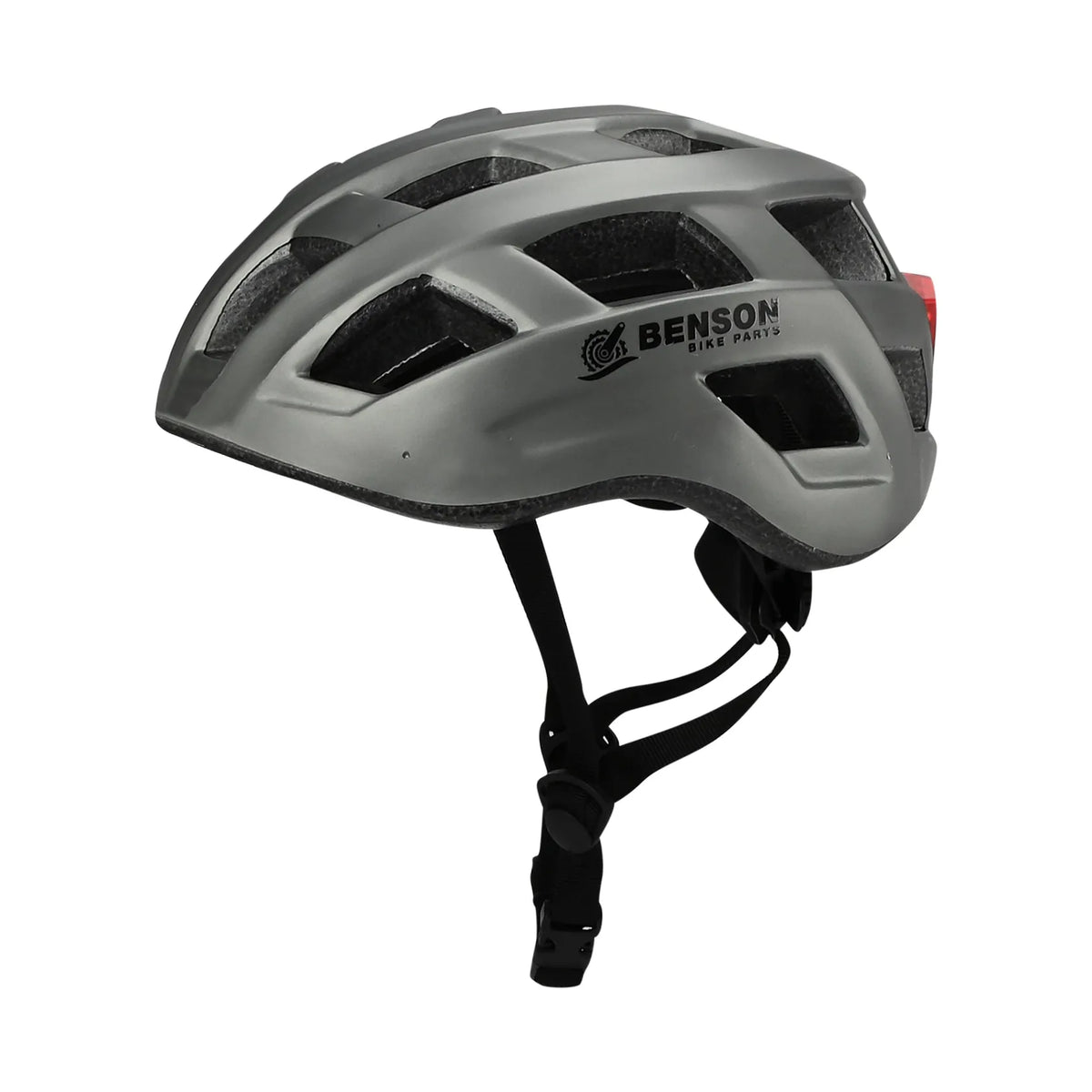 Benson Bike Parts Fietshelm volwassenen met verlichting grijs L