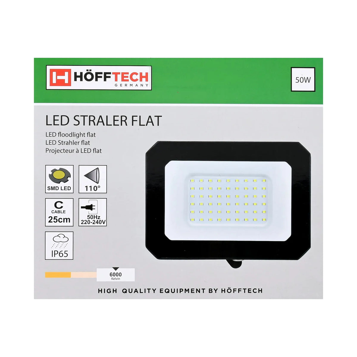 Höfftech LED straler flat 50W SMD