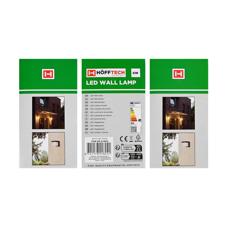 Höfftech LED Wandlamp rechthoek 4W IP65