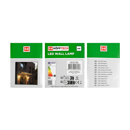 Höfftech LED Wandlamp vierkant 4W IP65