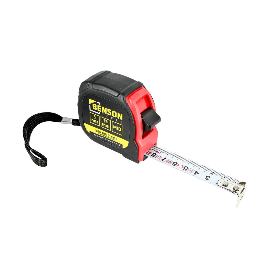 Benson Tools Rolbandmaat 5 meter x 19 mm MID