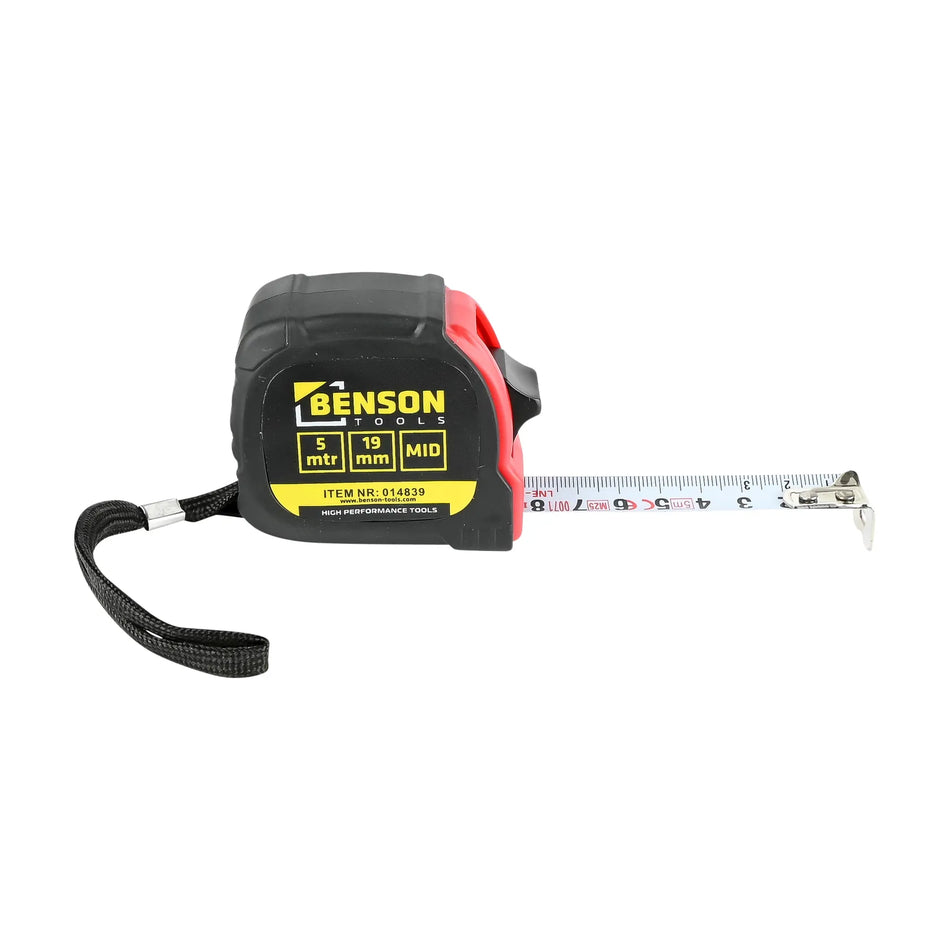 Benson Tools Rolbandmaat 5 meter x 19 mm MID