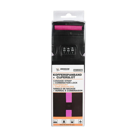 Benson Outdoor Kofferspanband + cijferslot fuchsia