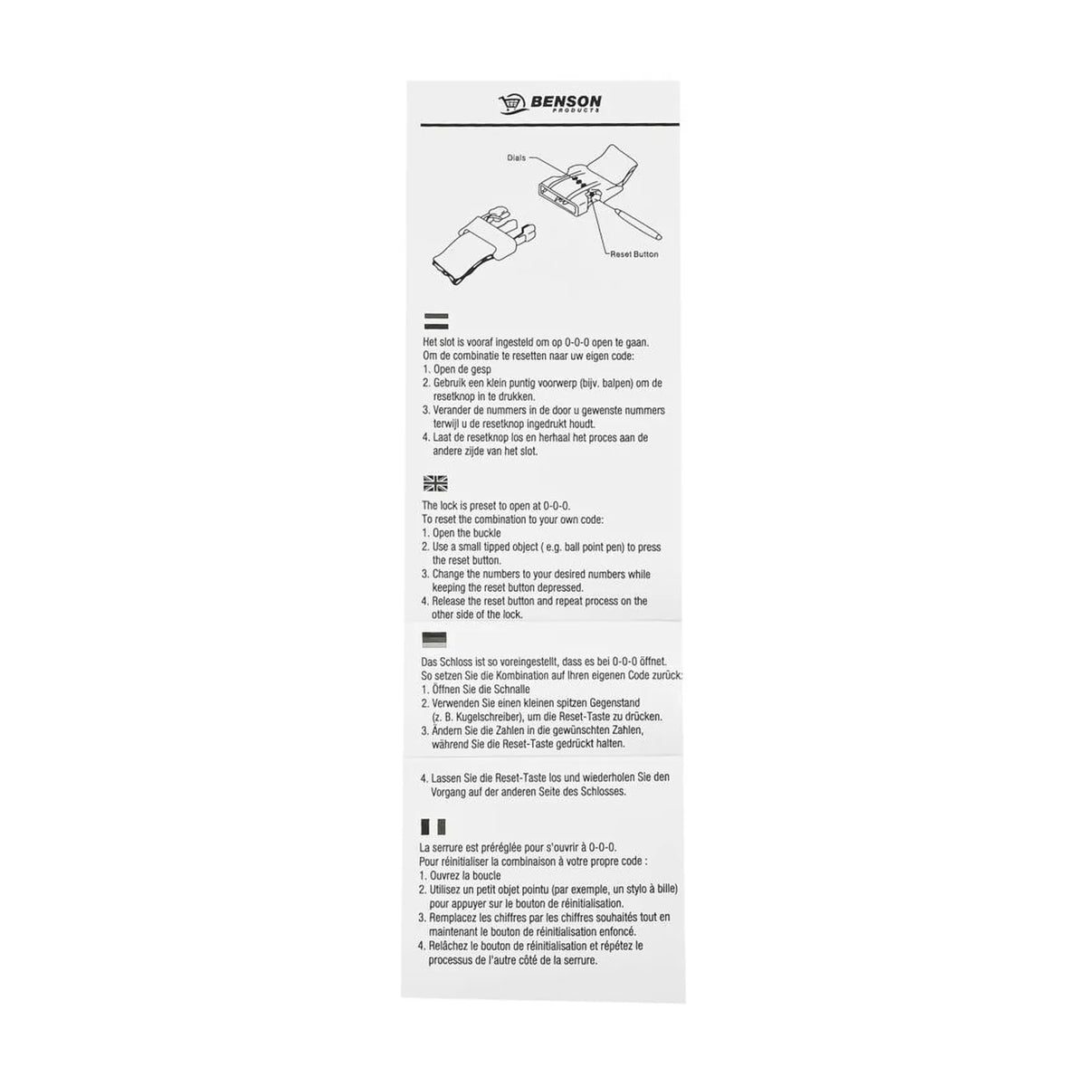 Benson Outdoor Kofferspanband + cijferslot fuchsia