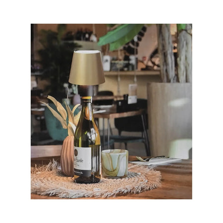 Benson Electric Flessenlamp goud